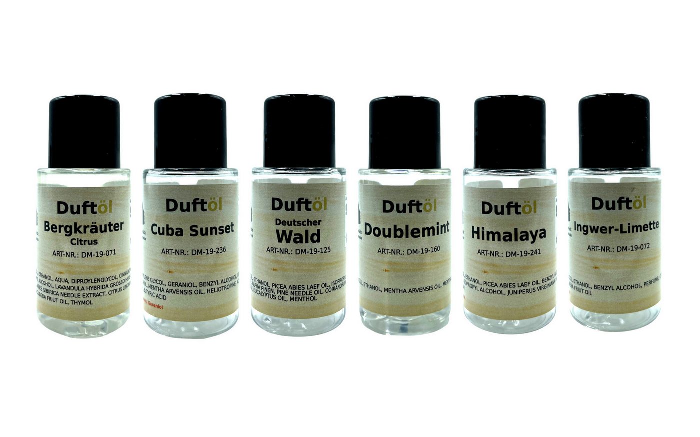 Dufte Momente Duftöl (Set, 6-St., 6 x 20ml Duftöl), naturreine ätherische Öle, vegan, ohne Tierversuche von Dufte Momente