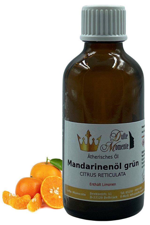 Dufte Momente Duftöl ätherisches Öl Mandarine grün 50ml, naturrein, ohne Zusätze und vegan Dufte Momente Duftöl ätherisches Öl Mandarine grün 50ml, naturrein, ohne Zusätze und vegan von Dufte Momente