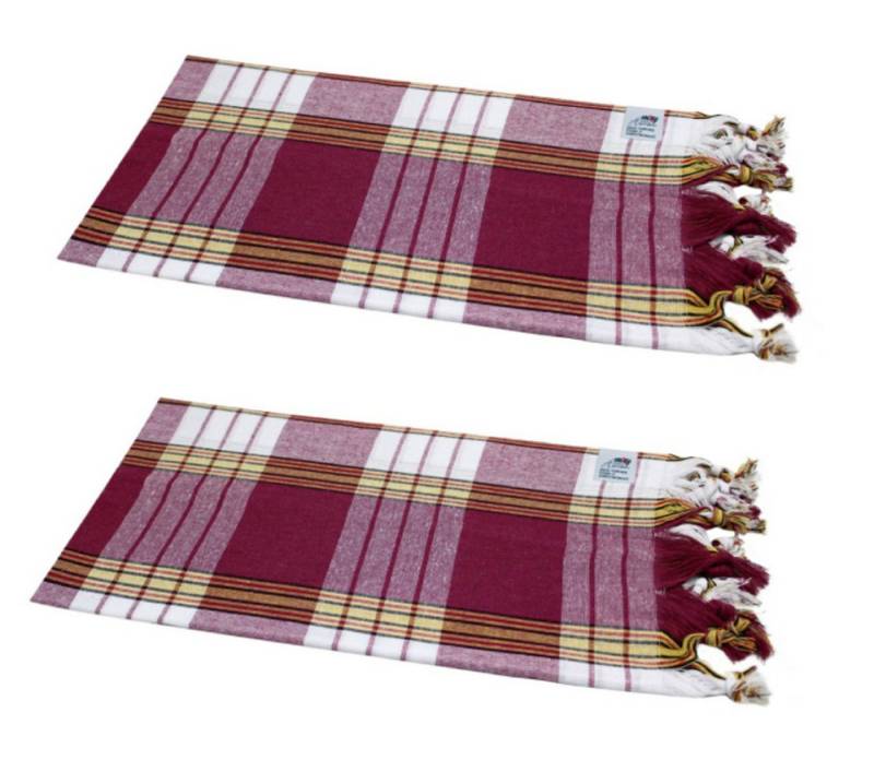 Dufte Momente Hamamtücher Classic kariert 2er-Set, (80% Baumwolle / 20% Polyester), leicht, saugfähig, schnell trocknend von Dufte Momente