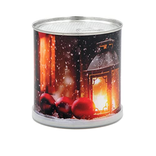 Dufte! Weihnachtliche - Knister - Kerze Gemütliche Weihnachtsstimmung - Adventskerze mit Duft - Duftkerze, Ø 7,5 X 8 cm, Schwarz von Dufte!