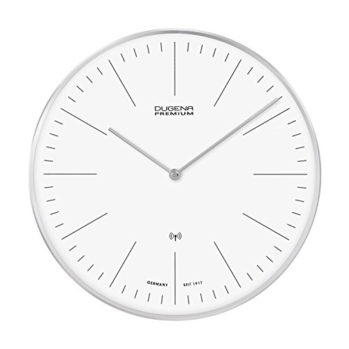 Dugena Wanduhr Dessau, Funkuhrwerk, Metallgehäuse, ø 32 cm, inklusive Batterie (Indexe) von Dugena
