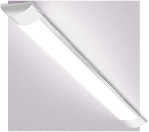 Feuchtraumleuchte LED, 30CM Deckenleuchte Leuchtstofflampe, 4500K Neutralweiß 1000LM Badezimmer Lampe, 10W Lichtleiste für Garage Lager Werkstatt Bad Feuchtraum Büro Keller Shop, 90cm Röhre von Duheypo