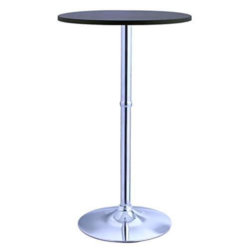 Duhome Elegant Lifestyle Bartisch Stehtisch aus Holz (MDF) Bistrotisch Tisch Hochtisch Höhe 105 cm Farbwahl, Farbe:Schwarz, Material:MDF von Duhome