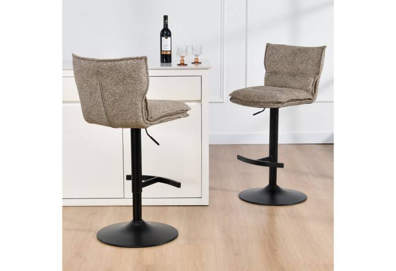 Duhome Barhocker (5501A1), 2er Set, Barstuhl Drehbar aus Bouclé von Duhome