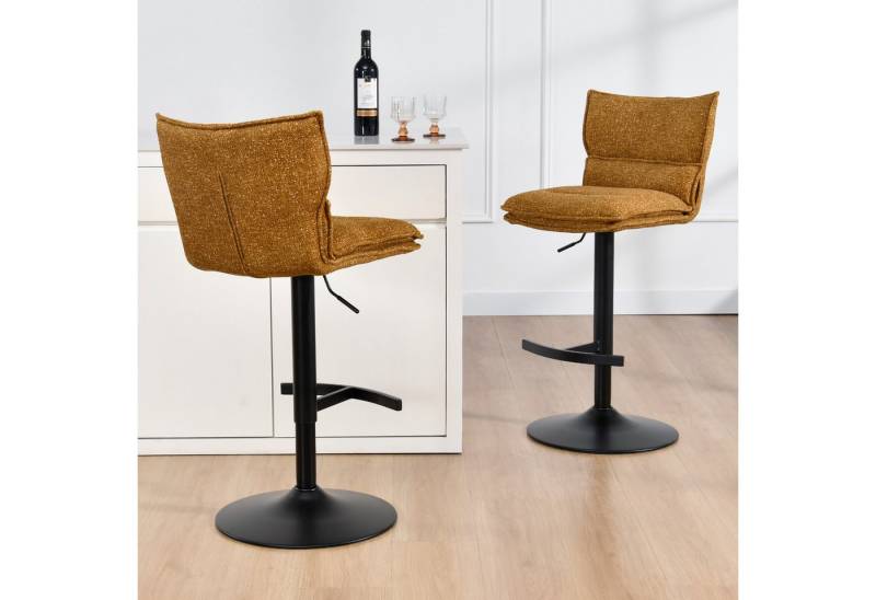 Duhome Barhocker (5501A1), 2er Set, Barstuhl Drehbar aus Bouclé von Duhome