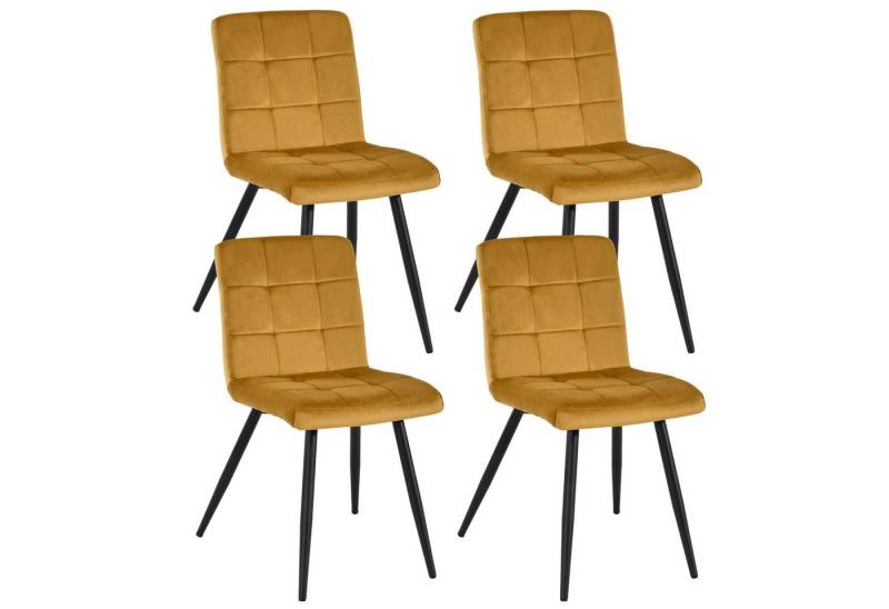 Duhome Esszimmerstuhl, (4 St), 4er Set, Küchenstuhl, Weicher Samtsitz von Duhome