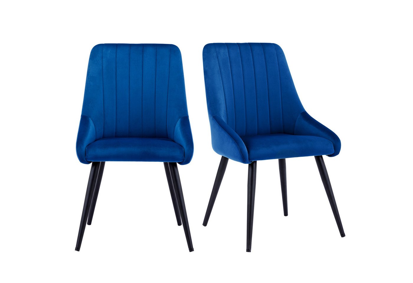Duhome Esszimmerstuhl, 2er Set Esszimmerstuhl Polsterstuhl Stoff Samt Stuhl Retro Metallbeine von Duhome