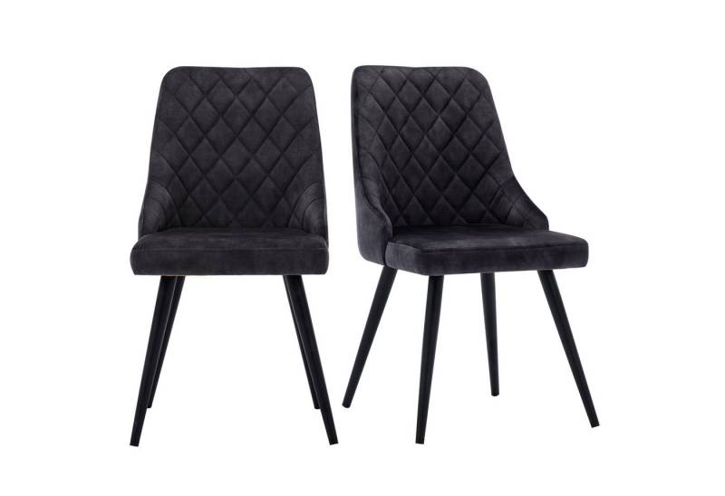 Duhome Esszimmerstuhl 2er Set Sitzschale aus Samtstoff, Esszimmerstuhl von Duhome