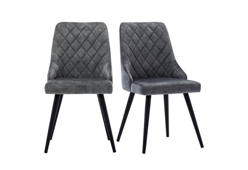 Duhome Esszimmerstuhl 2er Set Sitzschale aus Samtstoff, Esszimmerstuhl von Duhome