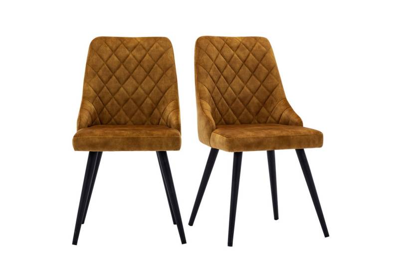 Duhome Esszimmerstuhl 2er Set Sitzschale aus Samtstoff, Esszimmerstuhl von Duhome