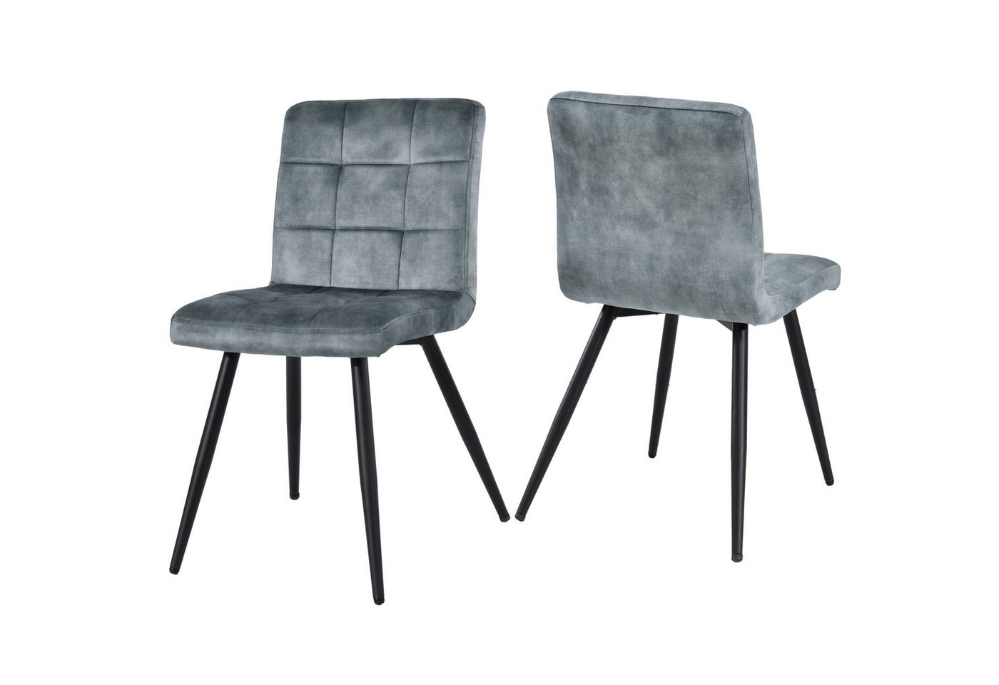 Duhome Esszimmerstuhl (8043-2), Küchenstuhl 2er Set, Wohnzimmerstuhl Polsterstuhl mit Metallbeine von Duhome