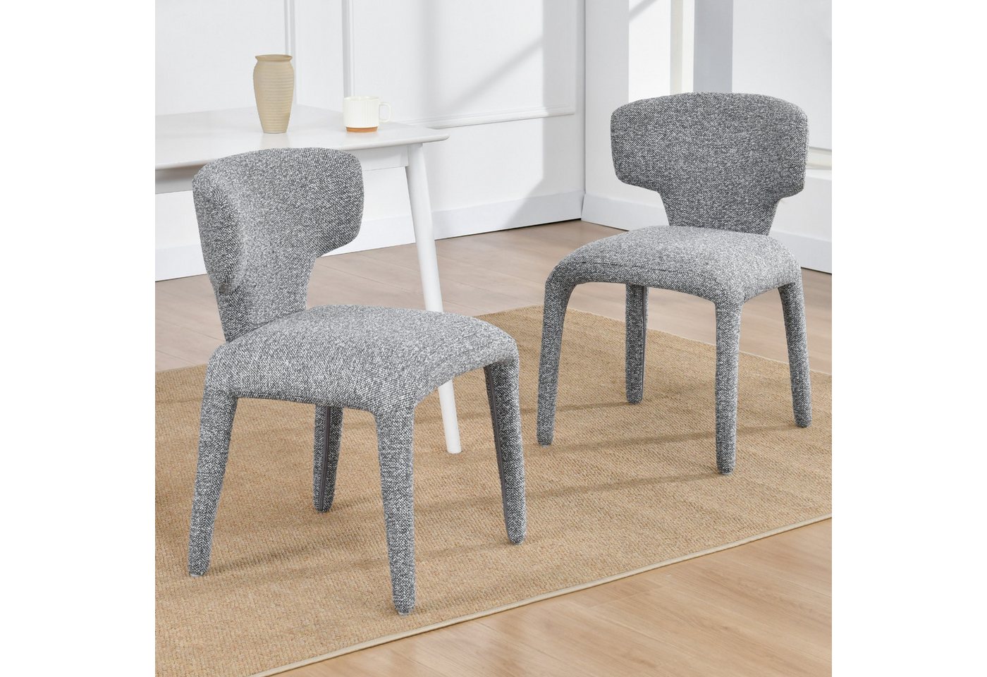 Duhome Esszimmerstuhl (8645A1), 2er Set, Bouclé-Material, Moderner Stil von Duhome