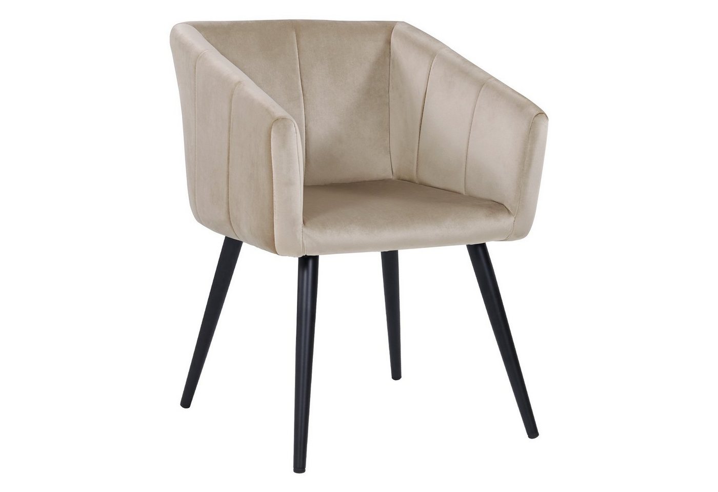 Duhome Loungesessel, Esszimmerstuhl Stoff Lederoptik Samt Sessel Metallbeine Retro Design von Duhome