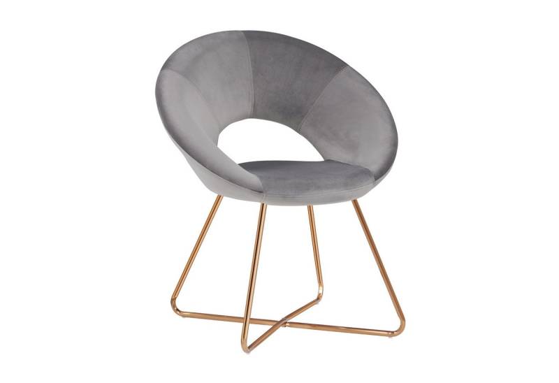 Duhome Loungesessel (439D), Esszimmerstuhl Wohnzimmerstuhl, Samt Polsterstuhl, Gold Metallbeine von Duhome