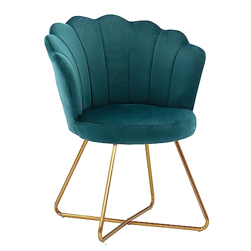 Duhome Schminkstuhl Samt, Polstersessel Polsterstuhl mit Metallgestell Samtstuhl Sessel für Wohnzimmer Schlafzimmer Schminktisch, Petrol Duhome Schminkstuhl Samt, Polstersessel Polsterstuhl mit Metallgestell Samtstuhl Sessel für Wohnzimmer Schlafzimmer Schminktisch, Petrol von Duhome