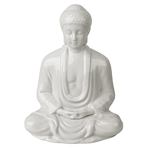 Duiaynke Bodhisattva-Statue, Porzellan, sitzend, Meditation, Ruhe, friedliche Heimdekoration, Yoga, Raumdekoration, Weiß von Duiaynke