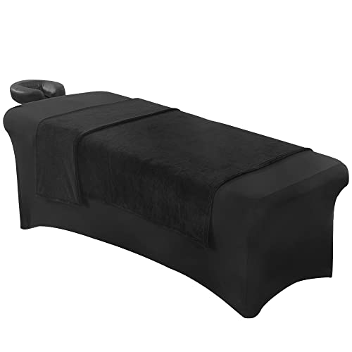 Duiaynke Lash Bed Cover and Blanket Set for Massageliege, Spa Treatment Fitted Sheet Set with Flannel Lash Blanket for Lash Bed Topper and Lash Extension Bed von Duiaynke