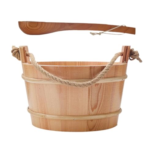 Duiaynke Sauna Holzeimer mit Schöpfkelle 4 Liter Vielseitiger Milcheimer Wassereimer Sauna Zubehör Set für Häuser Zuhause Sauna Raum Spa Duiaynke Sauna Holzeimer mit Schöpfkelle 4 Liter Vielseitiger Milcheimer Wassereimer Sauna Zubehör Set für Häuser Zuhause Sauna Raum Spa von Duiaynke