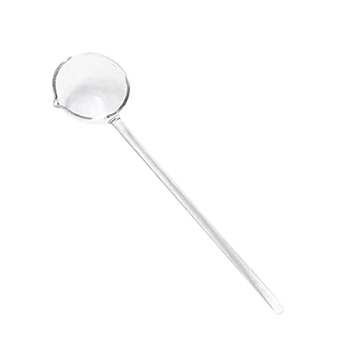 Duiaynke Servierkelle für Soßen, 25,2 cm lang, mundgeblasenes Glas, eleganter Löffel, Servierutensil für Soßen, Soßen und Salatdressing (transparent) von Duiaynke