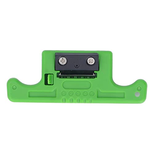 DUIMIMI Glasfaser-Abisolierer, 1,9–3,0 mm Kabelabisolierwerkzeug, 5-adriges Glasfaserkabel-Spleißwerkzeug, PVC-Gehäuse, Stahlklingen, Längsbandschneider, einfach zu bedienen (Grün) von Duimimi