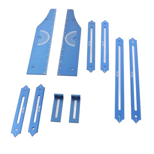 DUIMIMI Treppenstufen-Schablonenwerkzeug Verstellbare Treppenstufen-Schablone aus Aluminiumlegierung Messgeräte mit Etuis für genaue Längen- und Tiefenmessung 20,3 bis 142,2 cm von Duimimi