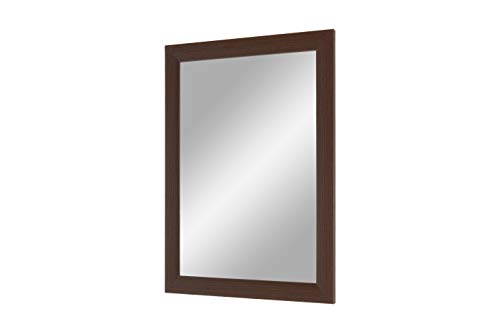 Flex 35 - Wandspiegel 30x60 cm mit Rahmen (Wenge), Spiegel nach Maß mit 35 mm breiter MDF-Holzleiste - Maßgefertigter Spiegelrahmen inkl. Spiegel und stabiler Rückwand mit Aufhängern von Duisburger-Rahmen24