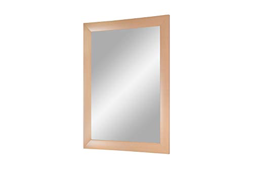 Flex 35 - Wandspiegel 40x60 cm mit Rahmen (Ahorn), Spiegel nach Maß mit 35 mm breiter MDF-Holzleiste - Maßgefertigter Spiegelrahmen inkl. Spiegel und stabiler Rückwand mit Aufhängern von Duisburger-Rahmen24