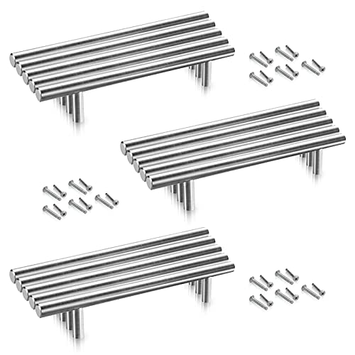 Duisrech 15 Stück Schrankgriffe Edelstahl 96mm Möbelgriffe,griffe für küchenschränke Silber T-Zuggriffe,küchengriffe für Küchenschranktüren Türgriffe Kleiderschrank Zieht Griffe von Duisrech