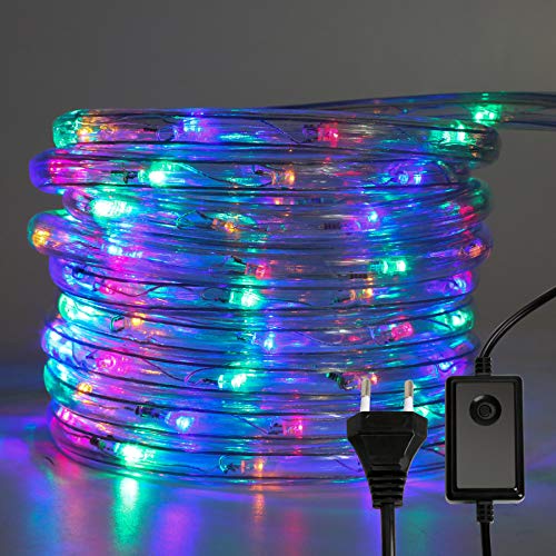 Duisrech Lichterschlauch Aussen10 Meter 240LEDs, Lichtschlauch Außen Innen 8 Modi Lichtschlauch für Weihnachten, Party. Wasserdicht Außenlichterkette-Bunt von Duisrech