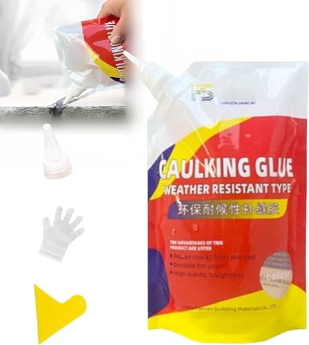 Caulking Glue Weather Resistant Type - Platte Beton Riss Wasserdicht Reparatur Dichtungsmittel, Detroit Rain Slab Concrete Crack Waterproof Repair Sealant 500g von Dujuanus