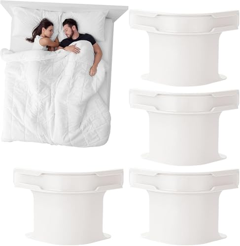 Dujuanus 4pcs Bed Sheet Holder with Lock Strips, Heavy Duty Bed Sheet Holder Corner, Open Corner Bed Sheet Holder with Lock Strips, Bed Sheet Clips Straps (White) von Dujuanus
