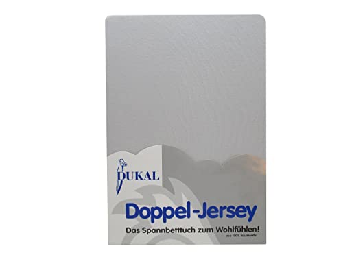 Dukal | Spannbettlaken für Kinderbetten | 60 x 120 cm - 70 x 140 cm | aus hochwertigem DOPPEL-Jersey | 100% Baumwolle | Farbe: grau von Dukal