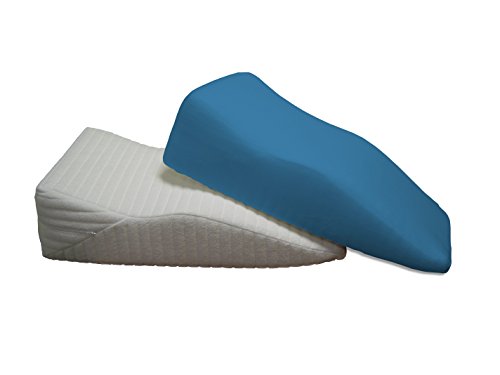 Dukal | Bezug für Beinruhekissen/Venenkissen | Maße: 40x70 cm | aus hochwertigem DOPPEL-Jersey | 100% Baumwolle | Farbe: Ocean-blau von Dukal