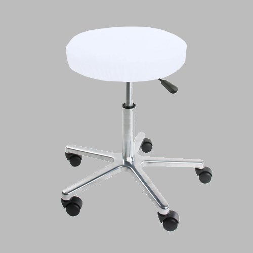 Dukal | Bezug für Hocker aus Frottee | Maße Ø 35-40 cm | Farbe: Weiss von Dukal