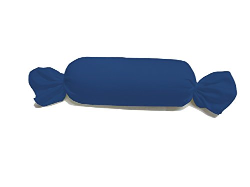 Dukal | Bezug für Nackenrolle | 15 x 40 cm | aus hochwertigem DOPPEL-Jersey | 100% Baumwolle | Farbe: Marine von Dukal