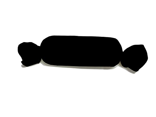 Dukal | Bezug für Nackenrolle | 15 x 40 cm | aus hochwertigem DOPPEL-Jersey | 100% Baumwolle | Farbe: schwarz von Dukal