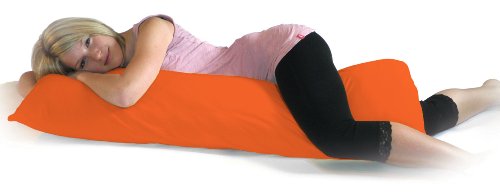 Dukal | Bezug für Seitenschläferkissen | 40x140-40x145 cm | aus hochwertigem DOPPEL-Jersey | 100% Baumwolle | Farbe: orange von Dukal