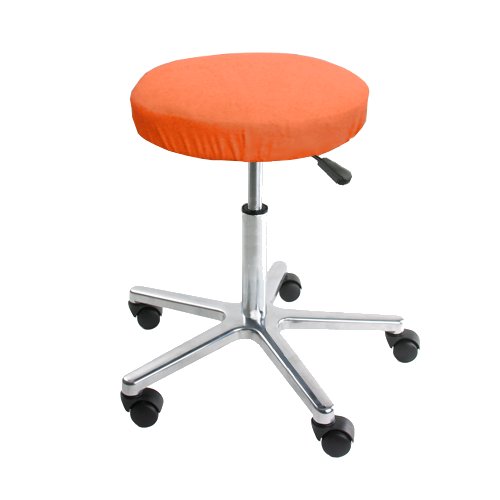 Dukal | Bezug für Hocker aus Frottee | Maße Ø 28-35 cm | Farbe: orange von Dukal