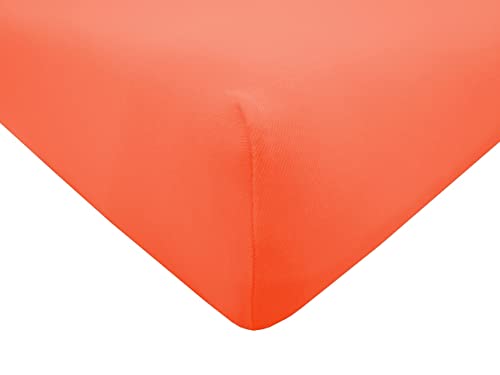 Dukal | Bezug für Massageliegen | 75-80 x 195-200 cm | aus hochwertigem DOPPEL-Jersey | 100% Baumwolle | Farbe: orange von Dukal