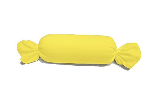 Dukal | Bezug für Nackenrolle | 15 x 40 cm | aus hochwertigem DOPPEL-Jersey | 100% Baumwolle | Farbe: Zitrone von Dukal
