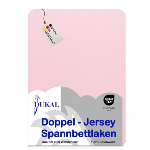Dukal | Boxspring Spannbettlaken | max. Höhe 35 cm | 120x200-130x200 cm | aus hochwertigem DOPPEL-Jersey | 100% Baumwolle | Farbe: rosé Dukal | Boxspring Spannbettlaken | max. Höhe 35 cm | 120x200-130x200 cm | aus hochwertigem DOPPEL-Jersey | 100% Baumwolle | Farbe: rosé von Dukal