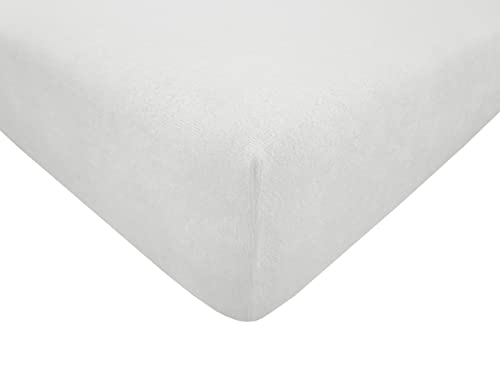 Dukal | Frottee Spannbettlaken | Spannbetttuch | 140 x 200 cm | Farbe: Weiss von Dukal