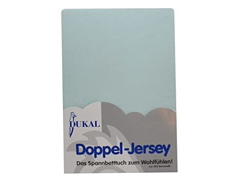 Dukal | Spannbettlaken | 120x200 – 130x200 cm | aus hochwertigem DOPPEL-Jersey | 100% Baumwolle | Farbe: Mint von Dukal