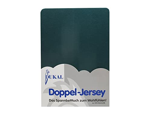 Dukal | Spannbettlaken | 80 x 200 cm | aus hochwertigem DOPPEL-Jersey | 100% Baumwolle | Farbe: Tanne von Dukal