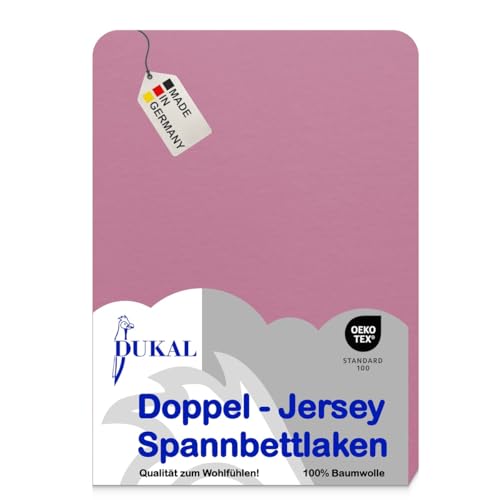 Dukal | Spannbettlaken | 80 x 200 cm | aus hochwertigem DOPPEL-Jersey | 100% Baumwolle | Farbe: altrosa Dukal | Spannbettlaken | 80 x 200 cm | aus hochwertigem DOPPEL-Jersey | 100% Baumwolle | Farbe: altrosa von Dukal