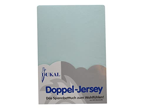 Dukal | Spannbettlaken | 90x200 – 100x200 cm | aus hochwertigem DOPPEL-Jersey | 100% Baumwolle | Farbe: mint von Dukal