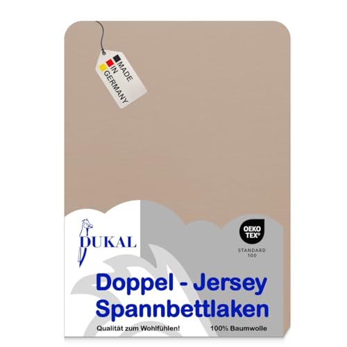 Dukal | Spannbettlaken für Kinder kochecht | waschbar bei 95°C | 50 x 100 cm | aus hochwertigem DOPPEL-Jersey | 100% Baumwolle | Farbe: camel Dukal | Spannbettlaken für Kinder kochecht | waschbar bei 95°C | 50 x 100 cm | aus hochwertigem DOPPEL-Jersey | 100% Baumwolle | Farbe: camel von Dukal
