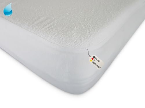 Dukal | wasserdichter Matratzenschutz 140 x 220 cm | mit Spannumrandung (für den perfekten Halt) | Oberseite aus saugfähigem Frotteegewebe | Unterseite wasserundurchlässig | Made in Germany von Dukal