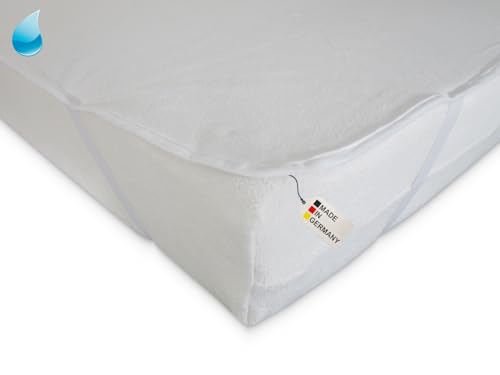 Dukal | wasserdichter Matratzenschutz 80 x 200 cm | mit Eckgummis | Oberseite aus saugfähigem Frotteegewebe | Unterseite wasserundurchlässig | Made in Germany von Dukal