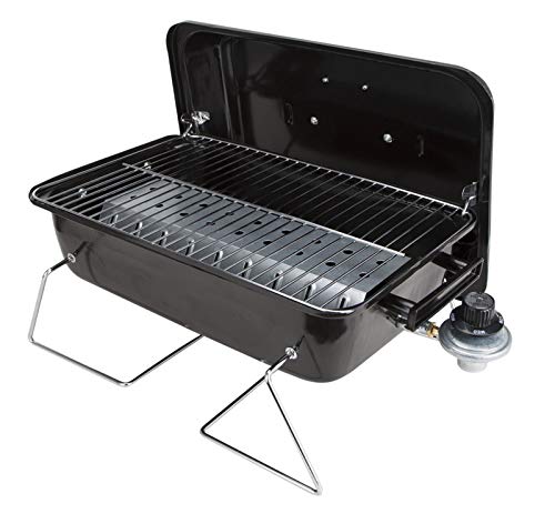 Duke Grills Omaha Go Anywhere Tragbarer Gasgrill – Mini BBQ Propan-Grill für Camping, Wohnmobil, Heckklappe – Kochen Sie 8 Hamburger auf einmal – Langlebige Stahl- klappbare Beine von Duke Grills